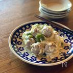 豚こま団子のチーズ蒸し【レンジで簡単】