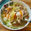 残り野菜を使った【具だくさん白だしスープ】