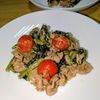 joe sanの作ってみた!投稿(牛こまとほうれん草とプチトマトのクリチオイスター炒め)