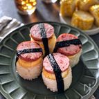 《レンチンたまごで簡単ぽーたま》ポークたまごおにぎり