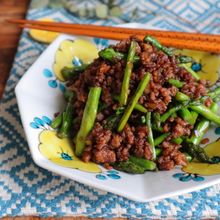 【おかずの素】アスパラ入り！香味そぼろ【作り置き】