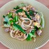 りぃママの作ってみた!投稿(豚バラとレタスの香ばし焼きうどん【卵入りで大満足】)