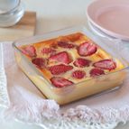 いちごのクラフティ【米粉で作る】