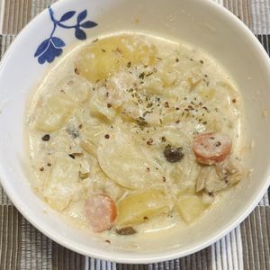 puricoの作ってみた!投稿(具材感たっぷり！ポテトの食感ポタージュ)