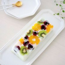 【簡単】混ぜて冷やすだけ‼︎たっぷりフルーツミルク寒天