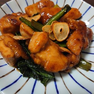 葉名の作ってみた!投稿(【ご飯がススム】鶏むね肉とシャキシャキ小松菜のスタミナ炒め)