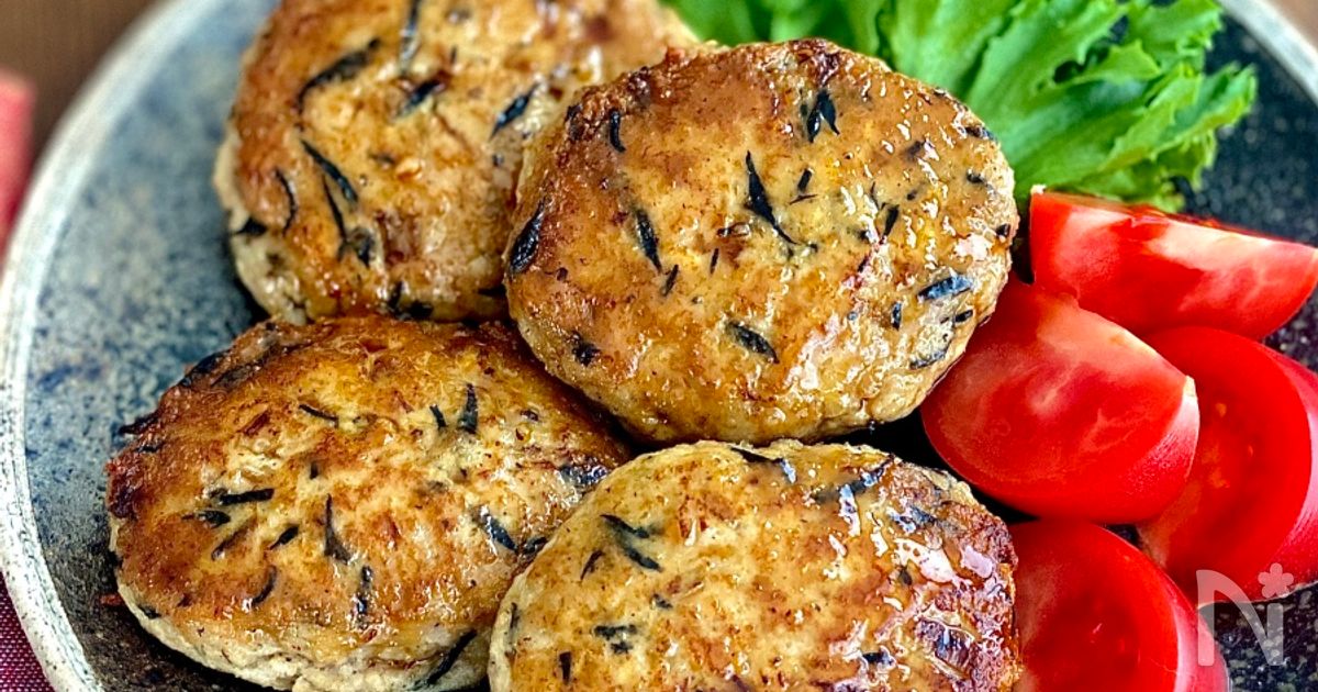 【ひじきの豆腐ハンバーグ】ふんわりヘルシー♪