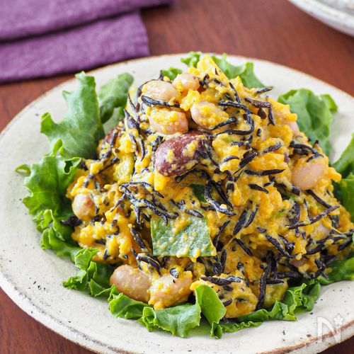 【かぼちゃの豆ひじき和え】これ作れたら一生役立つレシピ19