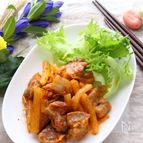 ご飯は当然！パンもあう！！豚バラ大根のキムチ炒め