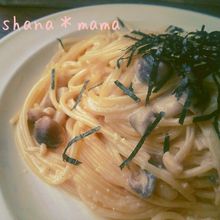 5分で!?きのこた～っぷり♪秋の濃厚タラコパスタ♪