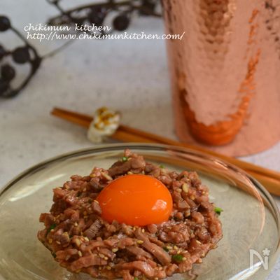 ローストビーフのユッケ風