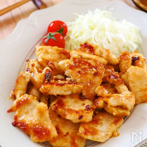 鶏むねで♡【ガーリック味噌マヨチキン】ご飯が進む！お弁当にも
