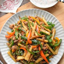 【長芋de青椒肉絲】野菜たっぷり◎絡むタレでお箸が止まらない
