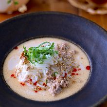 レンジで驚きのおいしさ♡豆乳仕立てのそうめん担々麺
