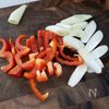 【白米泥棒】炒めて10分！豚こまとパプリカの焼き肉炒めの工程1