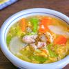 お肉柔らか！お腹に優しい鶏肉と野菜と卵のとろみスープ