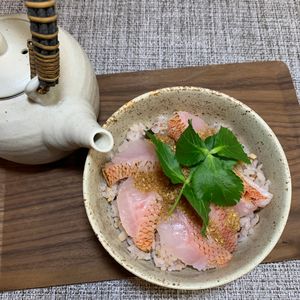 楽ラク手抜キッチン🐶🐾の作ってみた!投稿(ごま香る・鯛出汁茶漬け。)