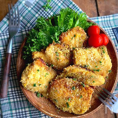 揚げずにサックリやわらか♡鶏むねカツやみつきカレー味
