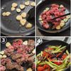 《コツコツ鉄分》牛肉とアスパラガスのスタミナ黒酢炒めの工程3
