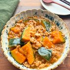 【かぼちゃのそぼろ煮】だしのうま味溢れる！