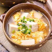 【豆腐のかきたま中華スープ】豆腐と卵のシンプルなスープ♡