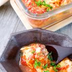 ＼トースターで焼く／白菜豚バラロールのトマトチーズ焼き