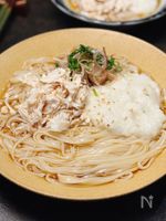 【ササミのとろろうどん】つるっと食べれる♡ひんやりうどん♪