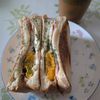KUMIKOの作ってみた!投稿(フライパンで簡単カフェ風【とろけるハムチーズのホットサンド】)