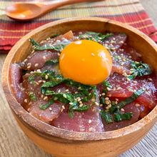美味すぎる～！マグロと大葉のゴマだれ漬け丼♡