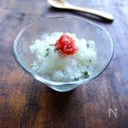 大葉のグラニテ　梅ソース添え
