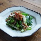 梅と豚とネギの生姜焼き