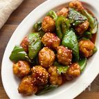 【豚こまボールとピーマンの照り焼き】お手軽・節約！