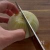 レンジで6分♪【とろとろ新玉ねぎスープ】の工程1
