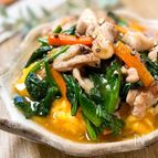 ワンパンでつくる！⟡【豚肉とほうれん草のとろたま中華丼】