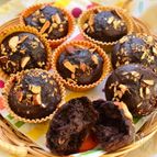 【米粉のアーモンドチョコマフィン】バナナの甘味とココアの風味
