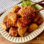 あと一品に！【厚揚げと長芋の甘辛揚げ】少ない油で簡単♪