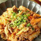 ごま油が香る！豚肉と白菜のキムチ炒め