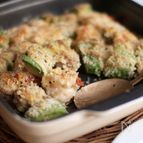 海老のパルミジャーノレッジャーノパン粉焼き。