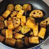 なすと厚揚げれんこんの甘酢炒めの工程4