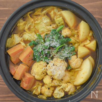 めんつゆで簡単♪和風カレー鍋