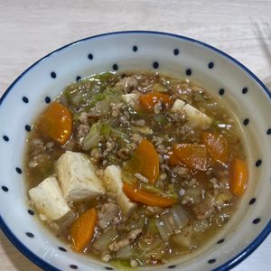 ちぇまの作ってみた!投稿(ぽかぽかヘルシー♪『豆腐と白菜のそぼろあん』)