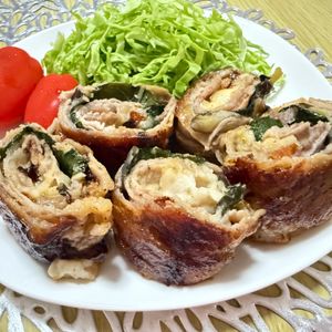 まつりかの作ってみた!投稿(【生焼け回避!絶品♡︎豚バラの茄子チーズロール】簡単/時短)