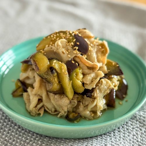 茄子と豚バラの旨だし香味サラダ