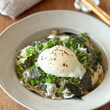 火を使わない！【ねぎしらすのまぜそば風うどん】
