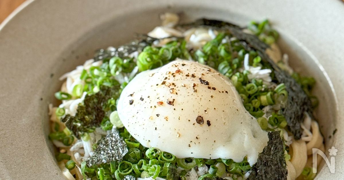 火を使わない！【ねぎしらすのまぜそば風うどん】