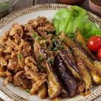 【材料2つで超速攻】豚こま肉とトロトロ茄子の黒酢照り焼き