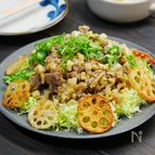 豚肉に絡めて絶品♡しゃきしゃきれんこんソース炒め