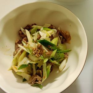 曖昧の作ってみた!投稿(【レンジで簡単】豚と長ねぎの中華風ピリ辛あえ)
