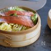 鮭ときのこの白だし蒸し　～すだちを添えて～の工程2