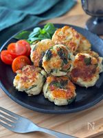 【バジルチーズチキン】カリカリチーズのつくね風